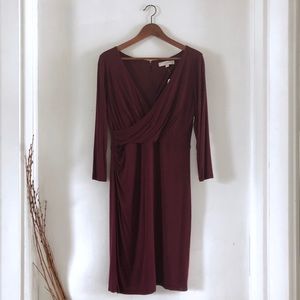 NWT LOFT Mock Wrap Dress